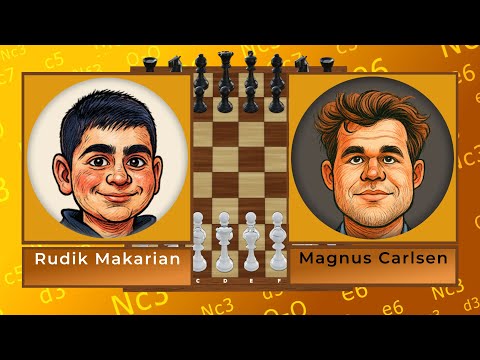 ♙  Rudik Makarian 🤝 Magnus Carlsen - April 9 Late 2024 #chessgame