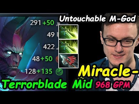 Miracle - [Terrorblade] MID Ultra Instinct Carry INSANE DAMAGE 968 GPM M-GOD Dota2 7.21d
