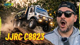 🔰Mercedes Unimog 6X6🔰 💥grua a escala 1/18💥 JJRC C8823 review