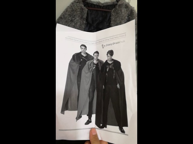 Vídeo relacionado con keland Capa con Capucha de Terciopelo Capa Hobbit Medieval Halloween para Mujeres Hombres (Negro)