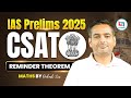 UPSC CSAT 2025 IAS PRELIMS 2025 Reminder Theorem 01 Maths By Rakesh Yadav Sir Maths
