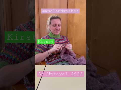 Wool and wishes enjoying a sit and knit at unravel2022 #knittingpodcast #knitting #shorts  #crochet