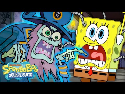 SpongeBob Gets HAUNTED By Ghost Pirates 👻🏴‍☠️ | Full Scene | SpongeBob