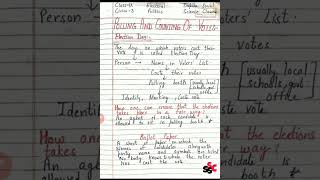 3.10 / Polling and Counting of votes / Chapter- 3 (Civics) /  Electoral Politics / Class - 9th