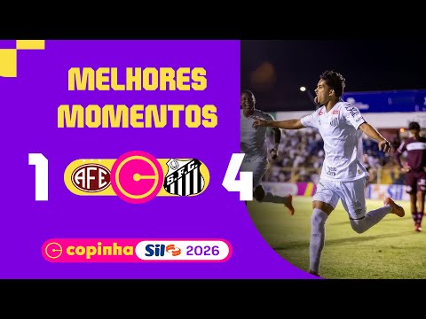 Gols e lances de Ferroviária-SP x Santos