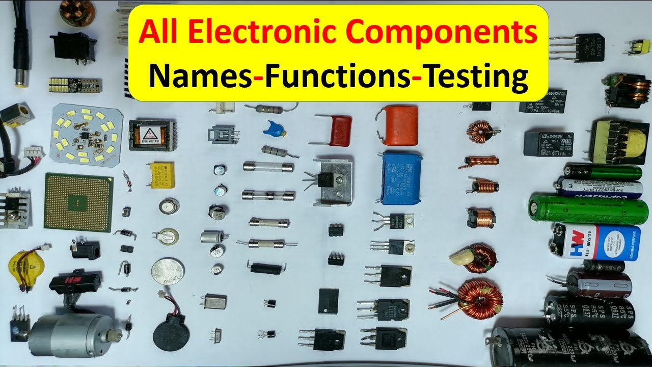 All electronic components names, functions, testing, pictures and symbols - smd components