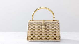 Bvlgari Serpenti Forever Top Handle Bag in Woven Wicker