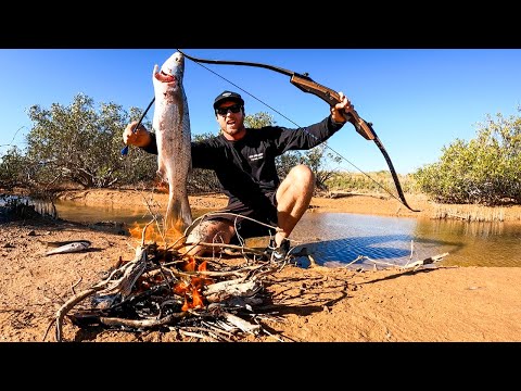 SOLO SURVIVAL - with only a BOW n ARROW in the bush NO FOOD