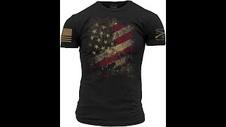 Grunt Style Worn Flag 2.0 Men's T-Shirt - For American Patriots #tshirt #amazon #usaflag