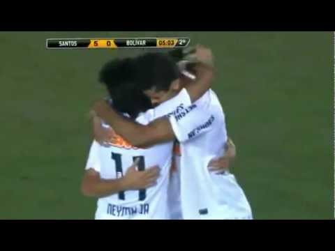Santos 8 x 0 Bolívar - Copa Libertadores 2012 - Todos os gols [FULL HD 1080p]
