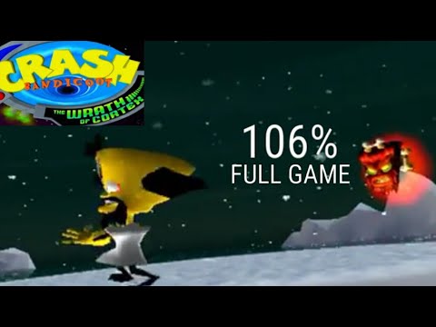 CRASH BANDICOOT THE WRATH OF CORTEX 106% FULL GAME ALL CRYSTALS GEMS REILCS