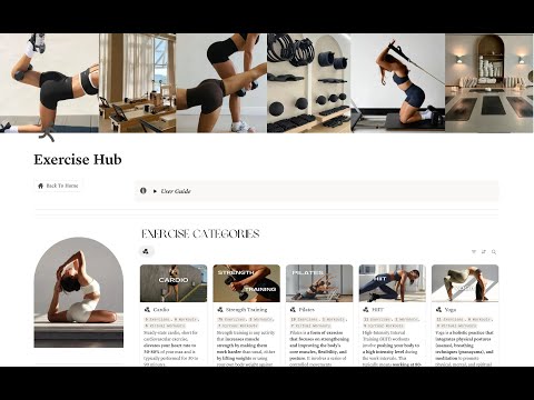 Notion Fitness Tracker Template