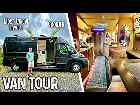 Most INSANE Van Build EVER - Cozy Vibes & Very Intricate Design