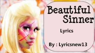 Nicki Minaj - Beautiful Sinner /\ Lyrics On A Screen