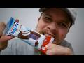 ASMR Eating Kinder Pingui Chocolate No Talking And Crinkly Sounds
