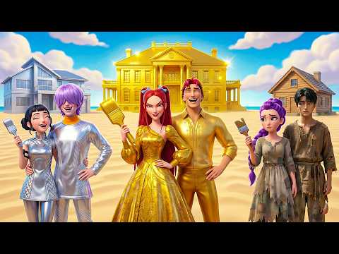 🏠GOLD vs SILVER vs DIRT?! ✨ Mira vs Rumi vs Zoey Build Battle 🔨 || #kpopdemonhunters