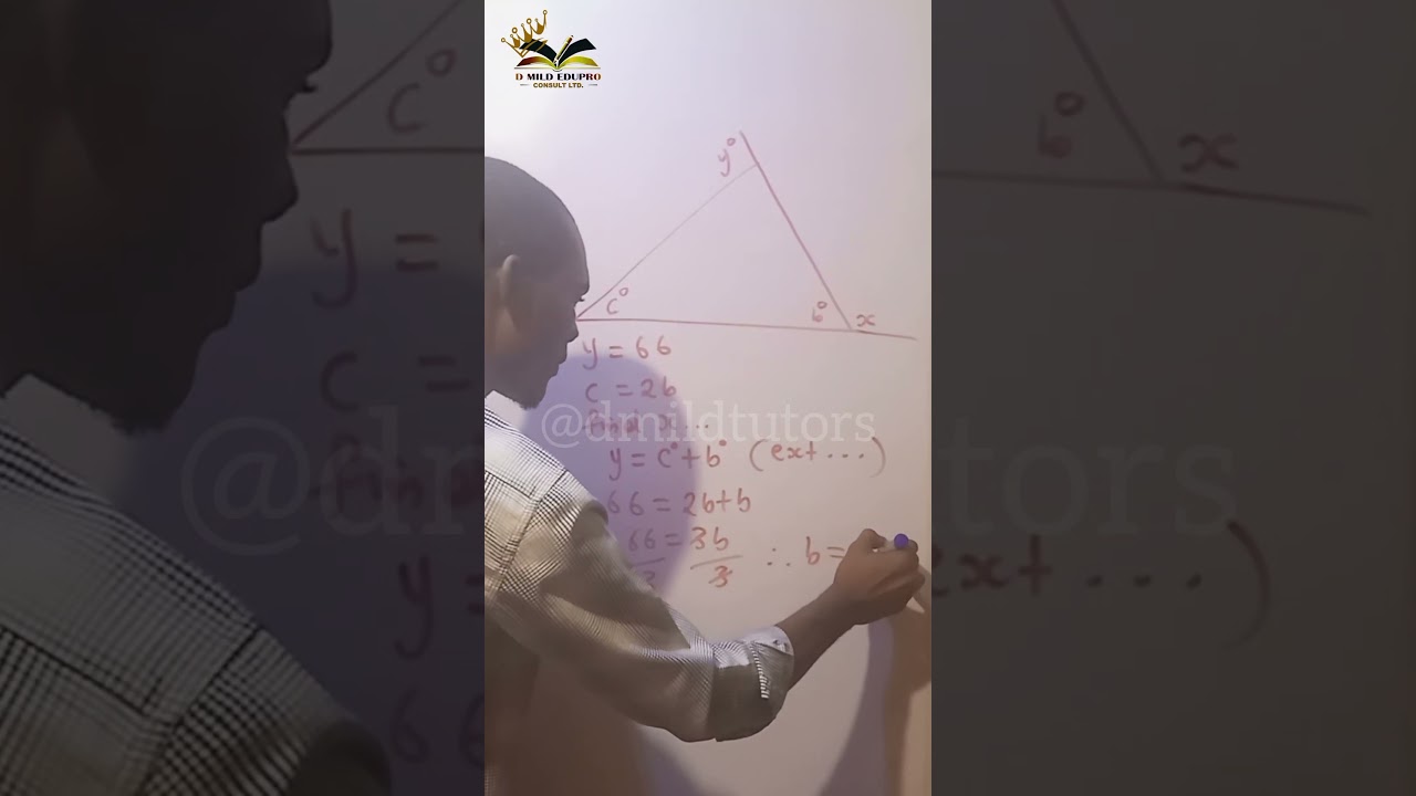 Finding Missing angles in a Triangle 📐 with Two extended angles..