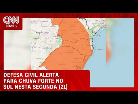 Inmet emite alerta de perigo para tempestades no Sul nesta segunda (21) | CNN NOVO DIA