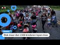 Groep van 4000 mensen loopt naar de VS