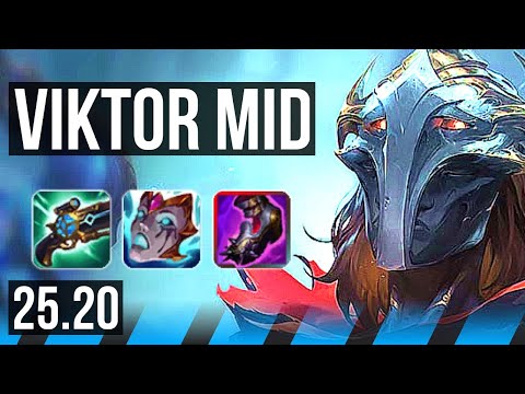 VIKTOR vs AHRI (MID) | 7 solo kills, Godlike | KR Master | 25.20