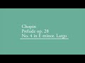 Chopin Prelude op. 28 No. 4 in E minor. Largo (Ivan Moravec)(1965)