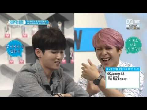 140606 Super Idol Chart Show - Ryeowook Dongwoon Imitating Bora and Uee