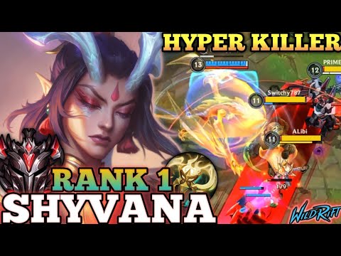 SHYVANA NEW META BUILD ABUSE! SUPER HARD CARRY MVP PLAY - TOP 1 GLOBAL SHYVANA BY Zoye - WILD RIFT