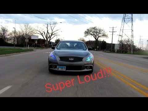 Infiniti g37xs sedan | Megan Racing Test pipes (HFC), Resonator/ Muffler delete sound test