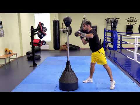 Робота чемпіона світу з професйного боксу на тренажері TITLE Rapid Reflex Boxing Bar Tri Bag