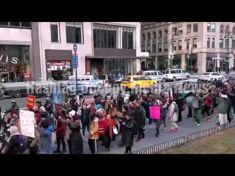 ICE Protest March and Protesters getting Arrested in New York City USA.(2)