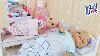 ROTINA DA NOITE DAS BABY ALIVE GÊMEAS NINA E HANNA