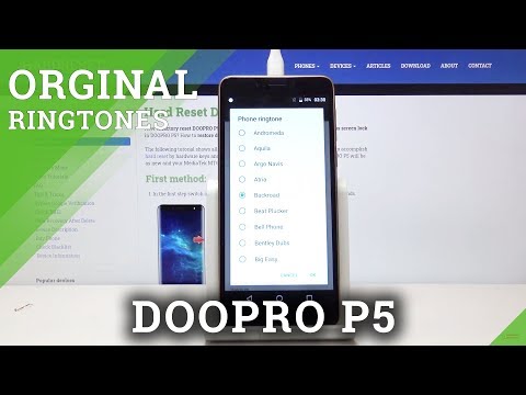 Ringtone List in DOOPRO P5 – Changing Ringtone