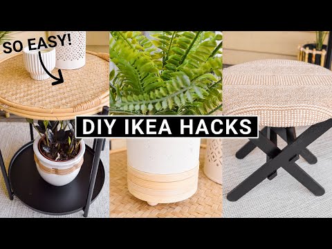 Part of a video titled DIY IKEA HACKS For Your Patio ☀️ Incredibly EASY & AFFORDABLE ...