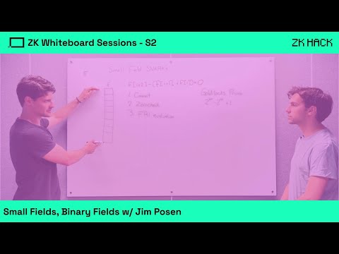 ZK Whiteboard Sessions - S2M5: Small Fields, Binary Fields with Jim Posen