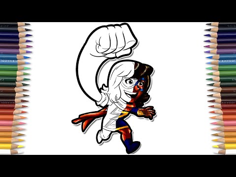 Miss MARVEL Coloring Pages | MARVEL Superhero Adventures Coloring Book