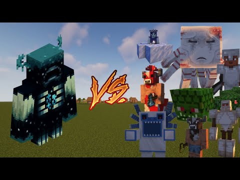 Minecraft battle - warden against bosses of the twilight forest. Who will win?