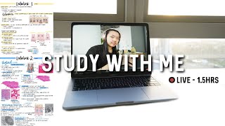 LIVE STUDY WITH ME! (1.5HR PRODUCTIVITY)