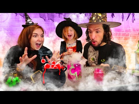 HaLLoWeEn pOtiONs 2 - Adley makes Spooky Experiments with MAGIC ROCKS and witch parents!! (mystery)