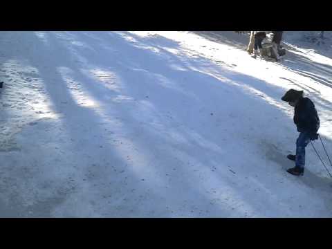 William and Jonathan sleding at Mt Charleston 2011 Pt 4