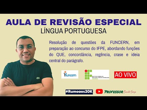 Prof. Cassildo Souza - Revisão Especial FUNCERN - Conc. IFPE 2025 - Questões Mistas