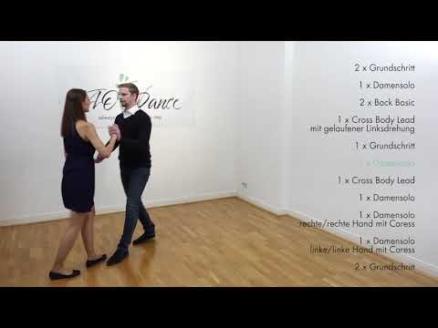 Salsa 6 (NY Style/auf Linie) Figurenkombination (Beispiel Choreo 6) - gezählt & getanzt ohne Musik