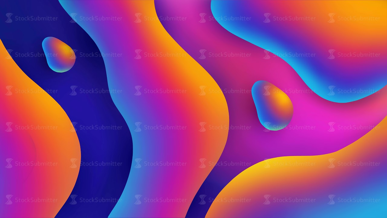 Neon gradient fluid shapes abstract background. 4k seamless loop. Liquid shapes animation concept.
