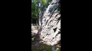 preview picture of video '9 year old boy repelling 60 foot cliff at Camp Rock Enon - BSA'