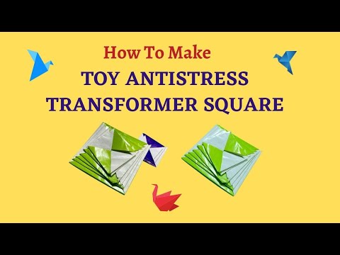 Paper toy antistress Transformer square |DIY craft easy #DIY #5minutecrafts #paper_craft