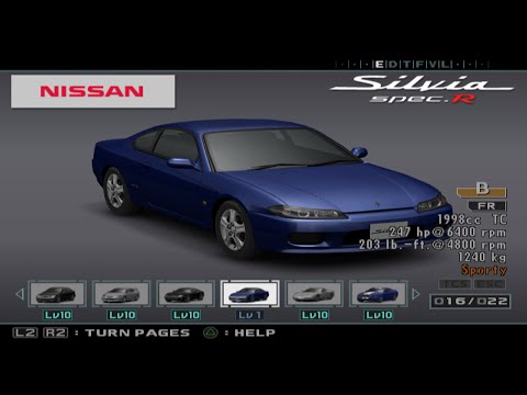 Enthusia Power Upgrade Comparison- Nissan Silvia spec.R (S15)