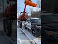 🧹💨Clearing snow from a police car🚨