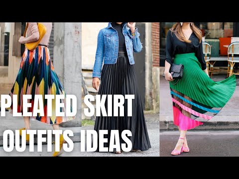 Stylish Pleated Skirt Outfit Ideas. How to Wear...