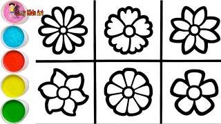 🌸 6 Easy Flower Drawing Ideas for Kids | Simple & Cute Flower Art