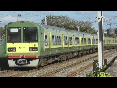 Irish Rail 8100 and 8510 Class Dart Trains - Booterstown, Dublin