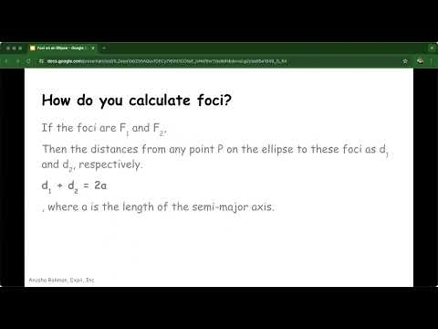 The Foci of an Ellipse - Expii